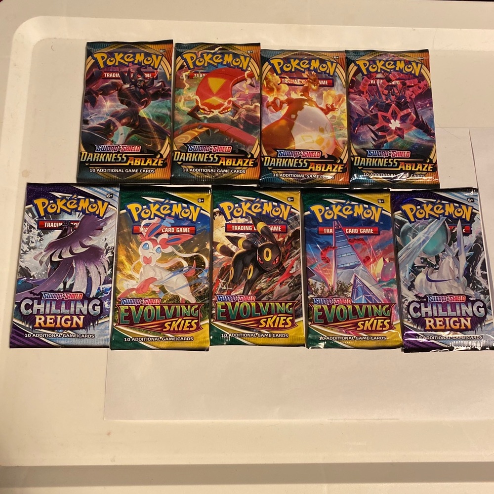 9 Pokémon TCG Sealed Pack Lot